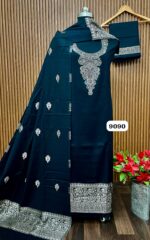 *🔥Premium Weaving Pashmina Suit With Designer Stole🔥*  (9090)