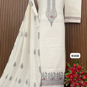 *Pure kaani Weaving suit* *Pure acrylic Woolen Wiving emb* (9160)