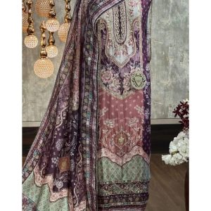 KARWA CHAUTH SPECIAL SERIES  PURE MUSLEEN DESIGNER SUIT. (0786)