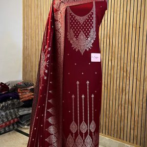 *🔥SUPER HIT Premium Weaving Pashmina Suit With Designer Stole🔥* (9108)