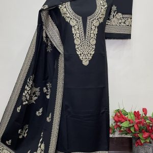 🔥Premium Weaving Pashmina Suit With Designer Stole🔥(9023)
