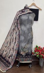 Glass Organza Designer Shirt Handwork (9056)