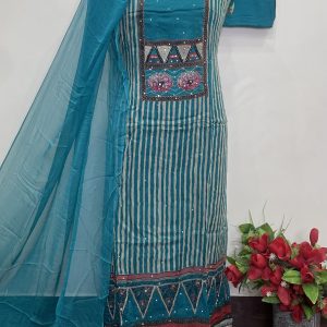 DESIGNER GLASS ORGANZA SUIT (9070)