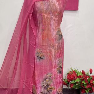 *PURE CRAPE DESIGNER SHIRT HADWORK*. (9068A)