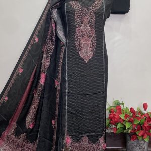 *PURE SOFT SHIMMER MUSLEEN DESIGNER SUIT KALAMKARI GALA* (9105)