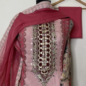 *KARWA CHAUTH SPECIAL*  *PURE MUSLEEN DESIGNER GOTTA PATTI* (9115)