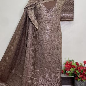 🔥Premium kalamkari Weaving Pashmina Suit With Designer Stole🔥 (9032)
