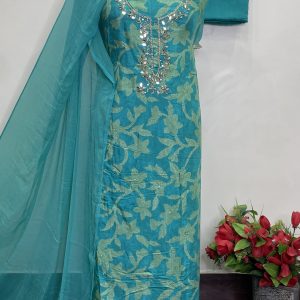 *KARWA CHAUTH SPECIAL SERIES*  *MUSLEEN DESIGNER SHIRT HANDWORK* (9000J)