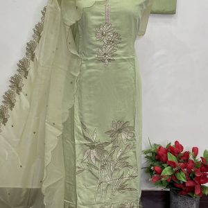 *KARWA CHAUTH SPECIAL SERIES*  *MODAL SHIMMER SILK DESIGNER SUIT* (9158)