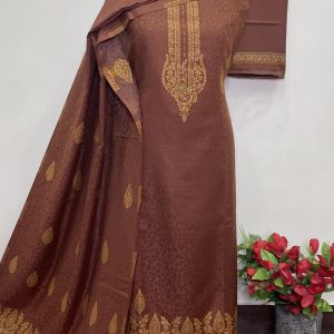 *Pure kaani Weaving suit* *Pure acrylic Woolen Wiving emb* (9161)