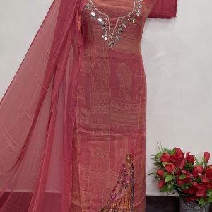 *GLASS ORGANZA DESIGNER SHIRT* (9166)