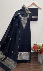 *🔥Premium Weaving Pashmina Suit With Designer Stole🔥*  (9090)