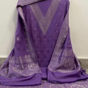 🔥Premium Weaving Pashmina Suit With Designer Stole🔥(RAABTA)