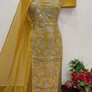 GLASS ORGANZA DESIGNER SUIT (9182)