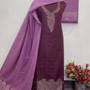 *Pure kaani Weaving Designer suit with contrast stole* (SANTOSHI)
