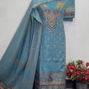 🔥Premium Weaving Pashmina Suit With Designer Stole🔥 (DAMINI)