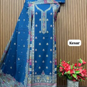 Pure kaani Weaving Designer suit (KESAR)