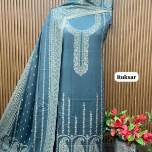 🔥Premium Weaving Pashmina Suit With Designer Stole🔥 (RUKSAR)
