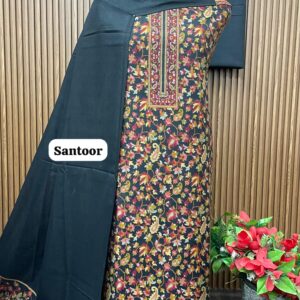 🔥Premium Weaving Pashmina Suit With Designer Stole🔥 (SANTOOR)
