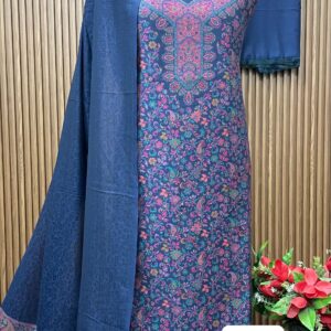 🔥Premium kalamkari Weaving Pashmina Suit With Designer Stole🔥 (KASHMIRI)