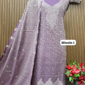 Premium kalamkari Weaving Pashmina Suit With Designer Stole (BITCOIN 1)