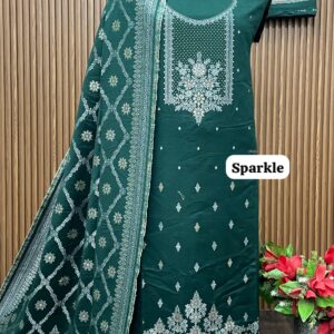 SUPER HIT Premium Weaving Pashmina Suit With Designer Stole (SPARKLE)