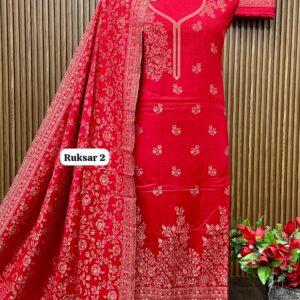 Premium Weaving Pashmina Suit With Designer Stole (RUKSAR 2)