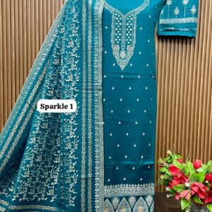 SUPER HIT Premium Weaving Pashmina Suit With Designer Stole (SPARKLE 1)