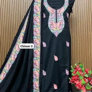 Allover pure viscose pashmia suit with kashmiri embroidery (CHINAR 2)