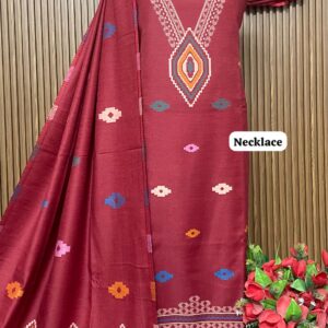 Hand Made kullu designer suit (NECKLACE)