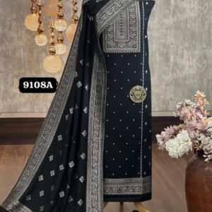 SUPER HIT Premium Weaving Pashmina Suit With Designer Stole (9108A)