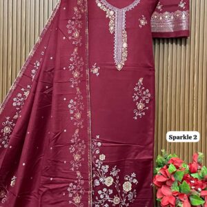 SUPER HIT Premium Weaving Pashmina Suit With Designer Stole (SPARKLE 2)