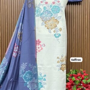 Pure kaani Weaving suit (SAFFRON)