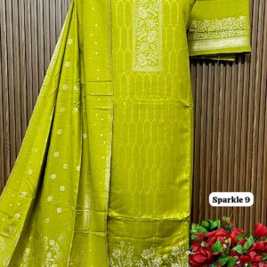 SUPER HIT Premium Weaving Pashmina Suit With Designer Stole (SPARKLE 9)