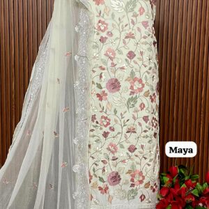 Designer rayon embriodery all over suit (MAYA)