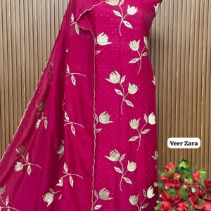 Allover vichitra silk suit (VEER ZARA)