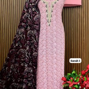 Georgette designer shirt hand work neck (SARAH 1)