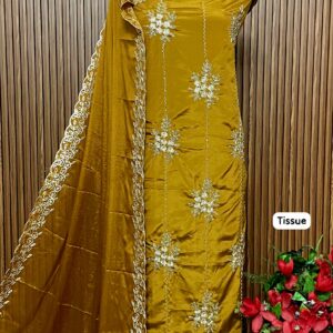 pure crape designer shirt with handwork (TISSUE)