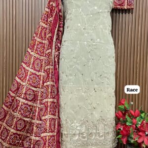 Russain shimmer designer shirt with sequence work (RACE)