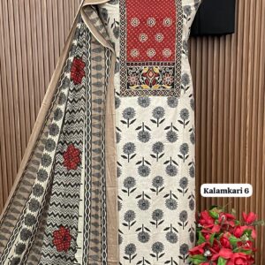 AM COTTON DESIGNER SHIRT TIE NECK GALA (KALAMKARI 6)