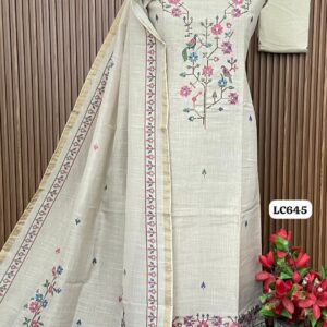 linen shimmer digital designer suit (LC645)