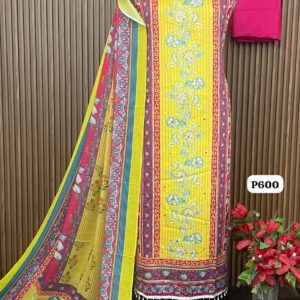 GLACE COTTON DESIGNER SUIT (P600)