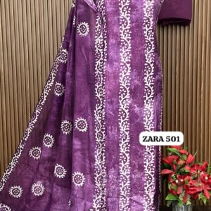 DESIGNER GAJJI SILK SHIRT EMBROIDERY (ZARA 501)