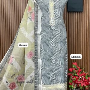 linen digital designer suit (LC666)