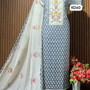 PURE COTTON DESIGNER SHIRT TIE NECK GALA (KD60)