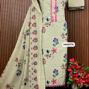 PURE HANDLOOM COTTON DESIGNER SUIT (MAMTA)