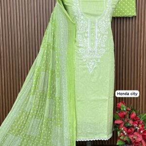 COTTON DESIGNER SHIRT LAKHNAVI EMB (HONDA CITY)