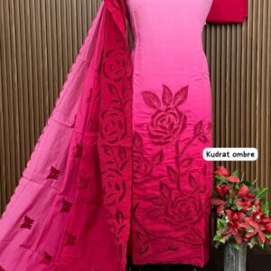 MUSLEEN DESIGNER OMBRE SHIRT APPLIQUE WORK (KUDRAT OMBRE)
