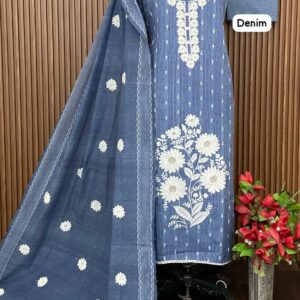 PURE HANDLOOM COTTON DESIGNER SHIRT (DENIM)