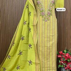 PURE HANDLOOM COTTON DESIGNER SHIRT (KESARI 6)